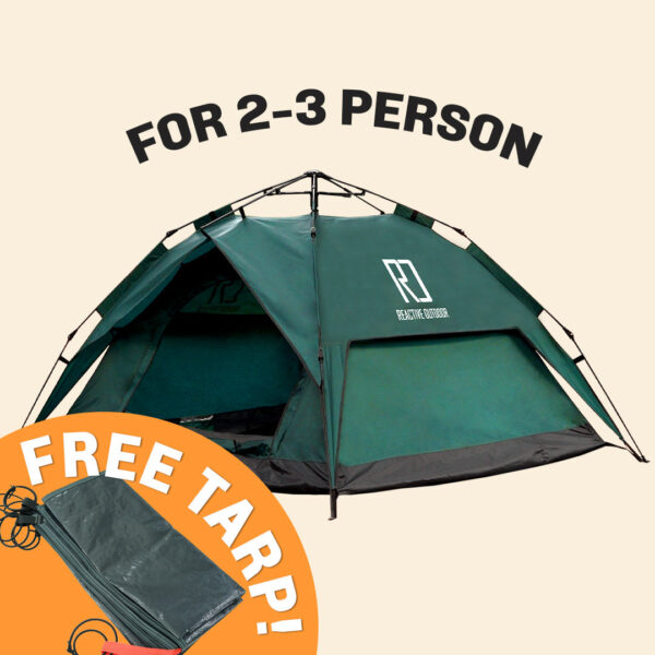 Garagara Large Instant Pop-Up Tent for 2-3 People + Free Waterproof Tarp (US)